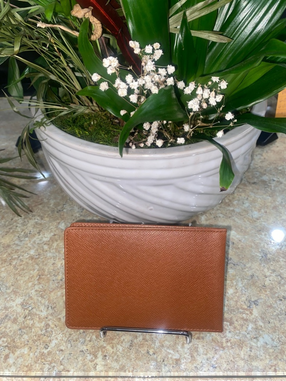 Louis Vuitton Vintage Brown Taiga Leather Unisex Card Holder Wallet SP0977 EUC - Picture 3 of 15